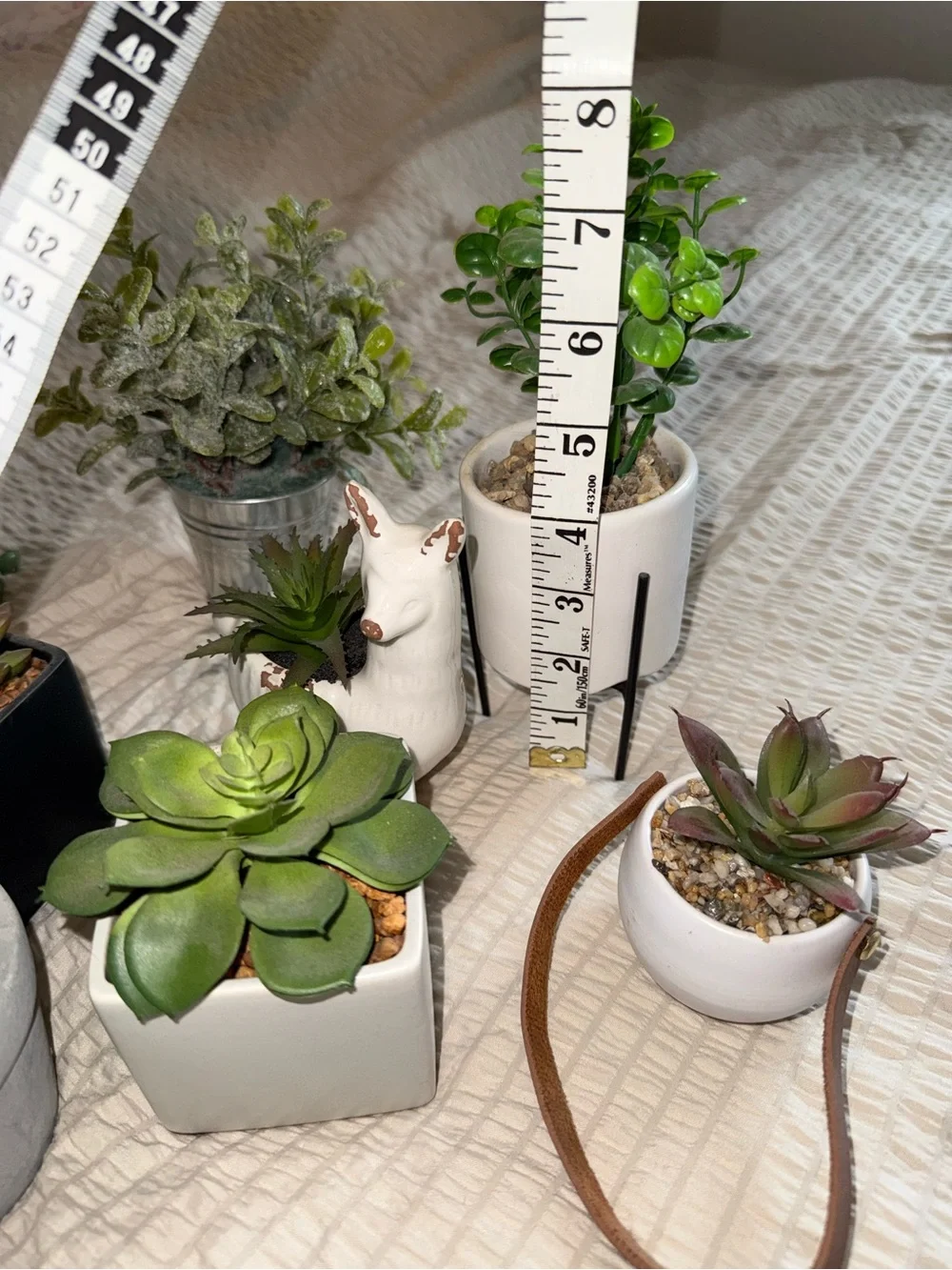 9 pc Small Faux Succulent Planter Collection